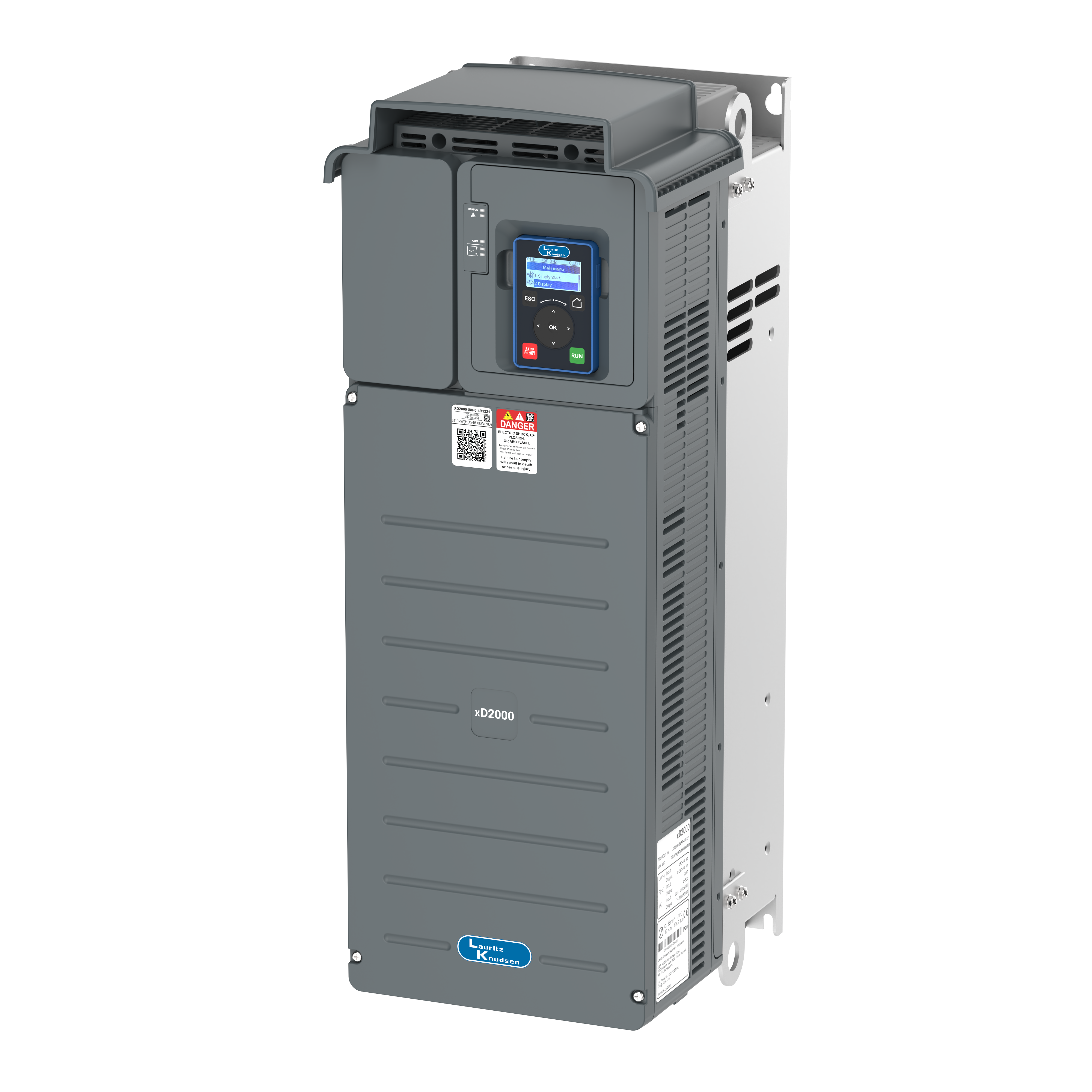 XD2000-61P5-4B1221 22kW/30kW 415V VFD — side view