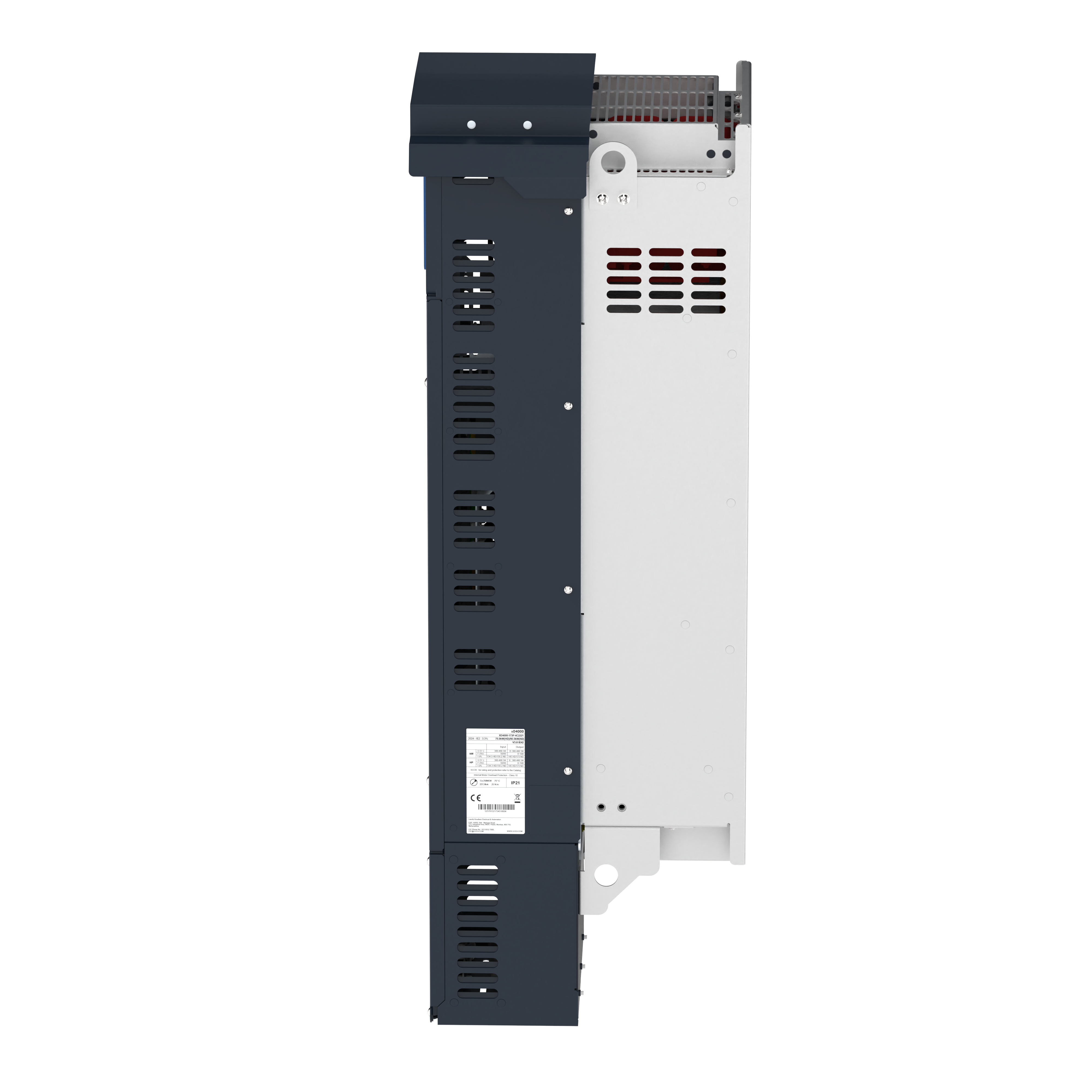 XD4000-106P-4C2221 45kW(HD)/55kW(ND) 415V VFD — bottom view