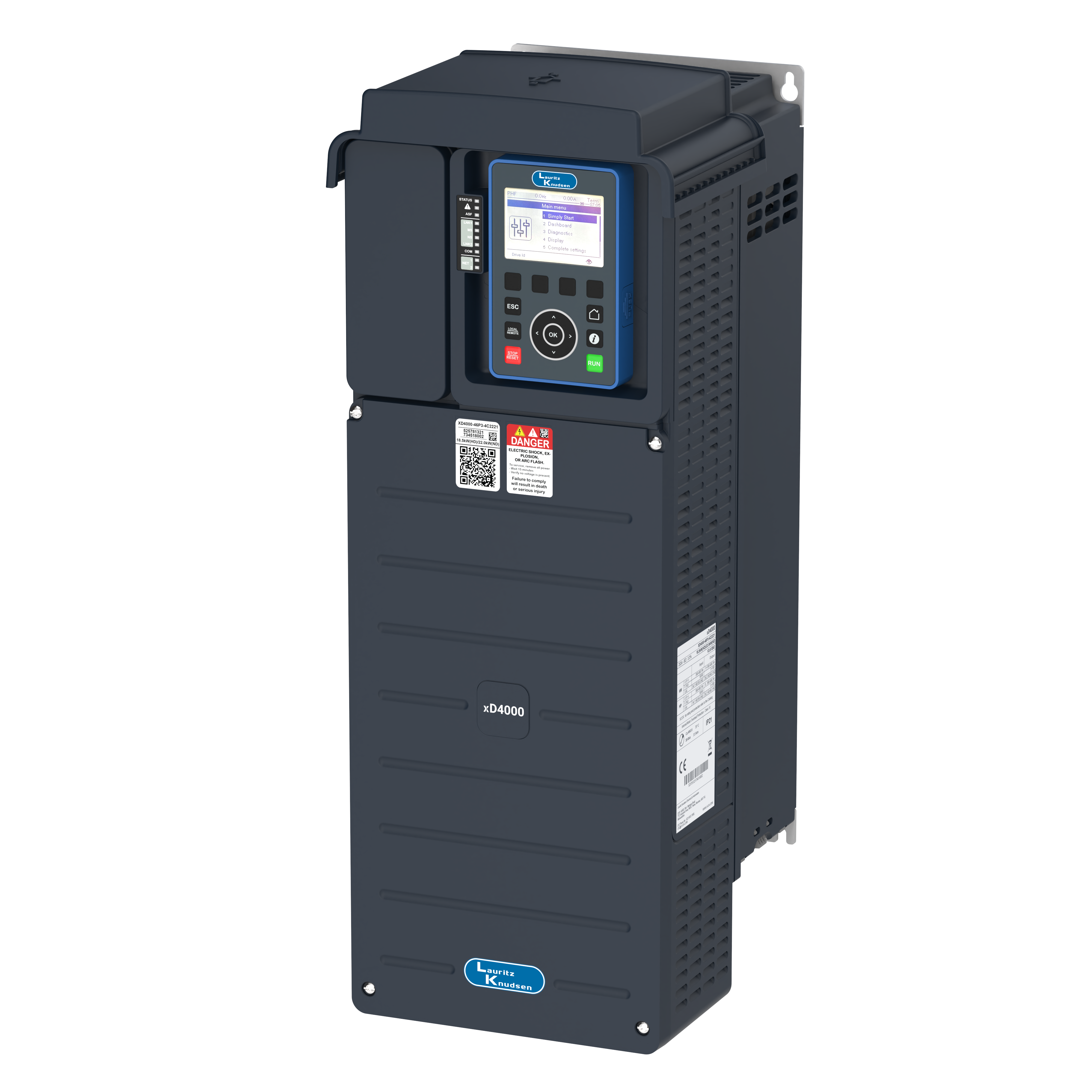 XD4000-31P7-4C2221 11kW(HD)/15kW(ND) 415V VFD — side view