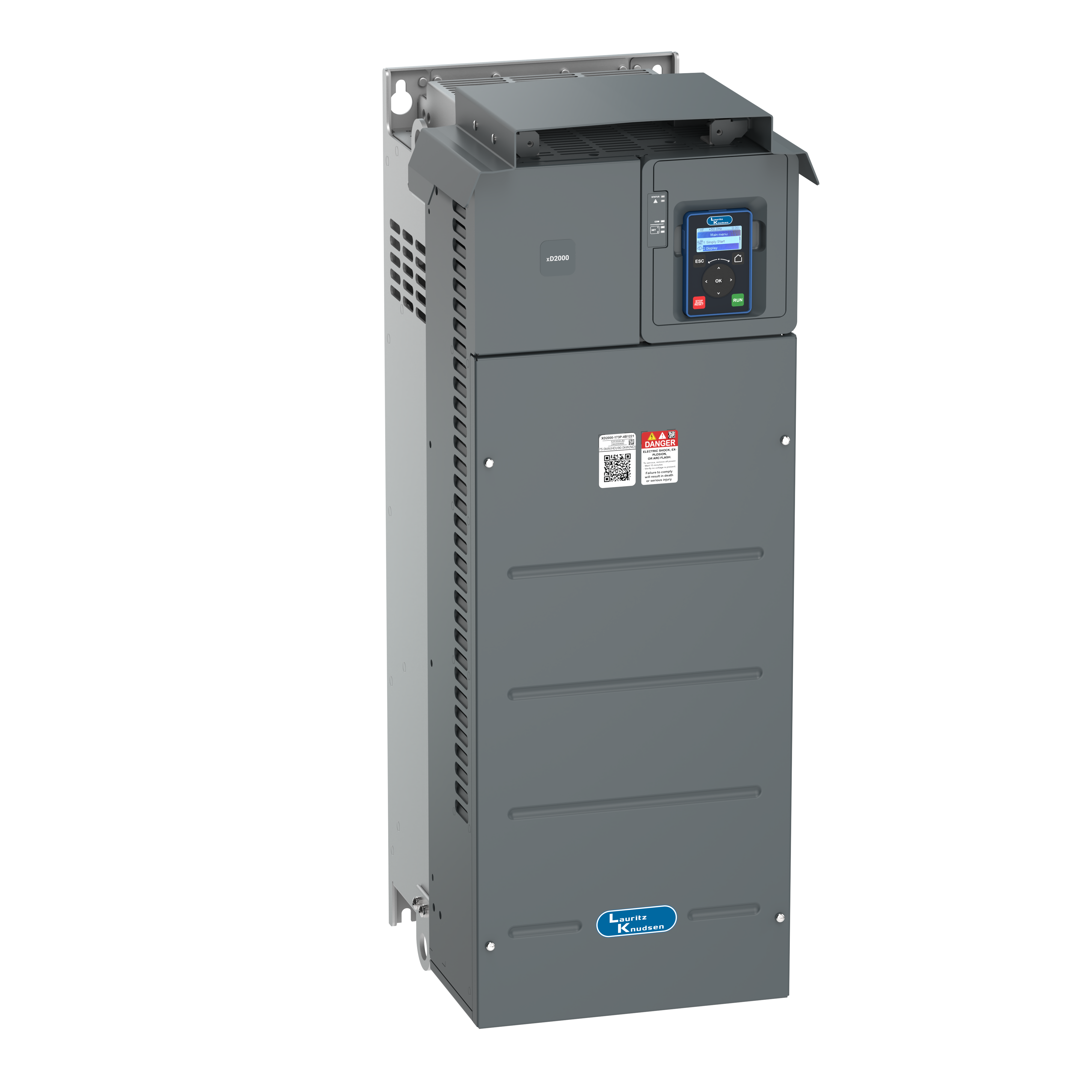 XD2000-120P-4B1221 45kW/55kW 415V VFD — top view