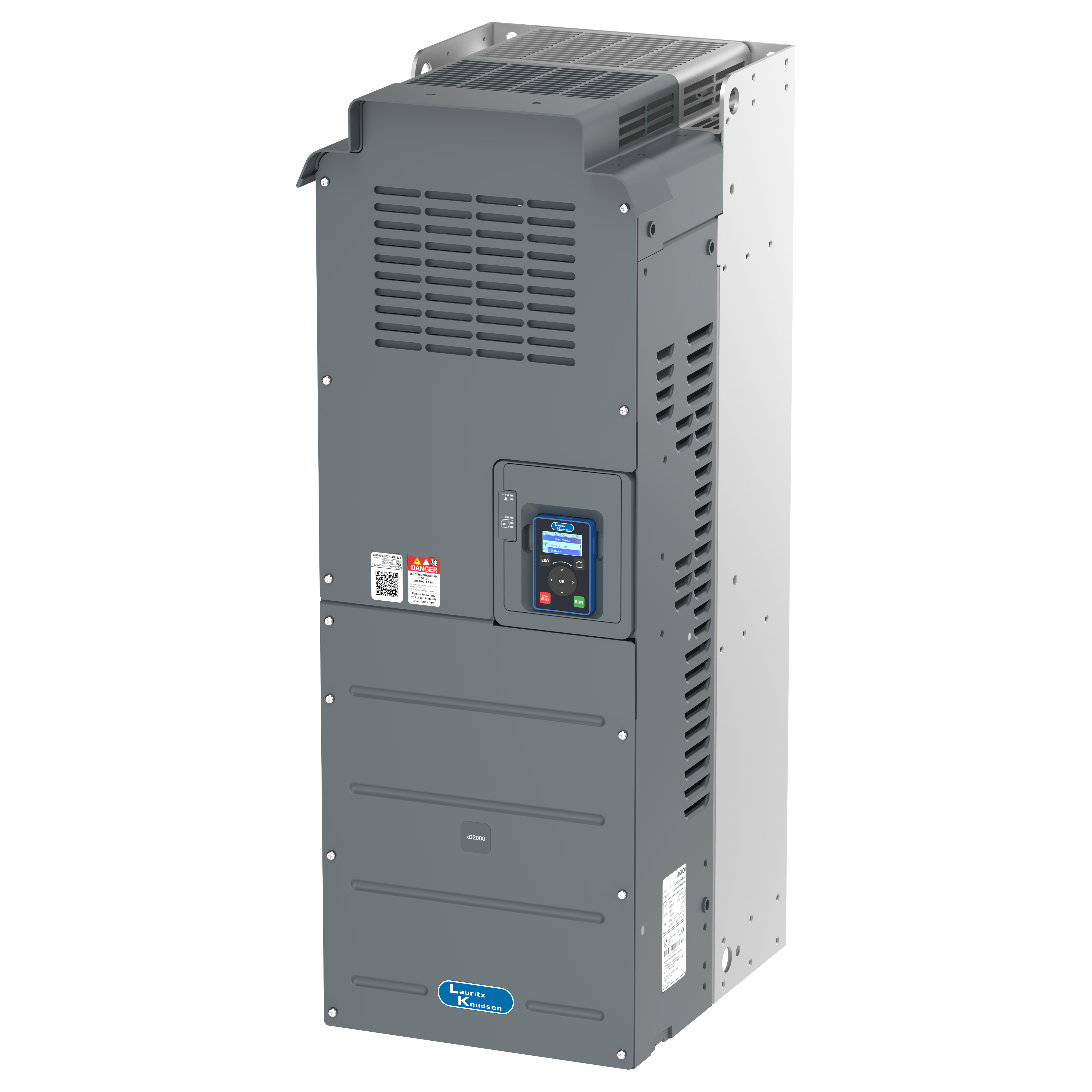 XD2000-250P-4B1221 110kW/132kW 415V VFD — side view