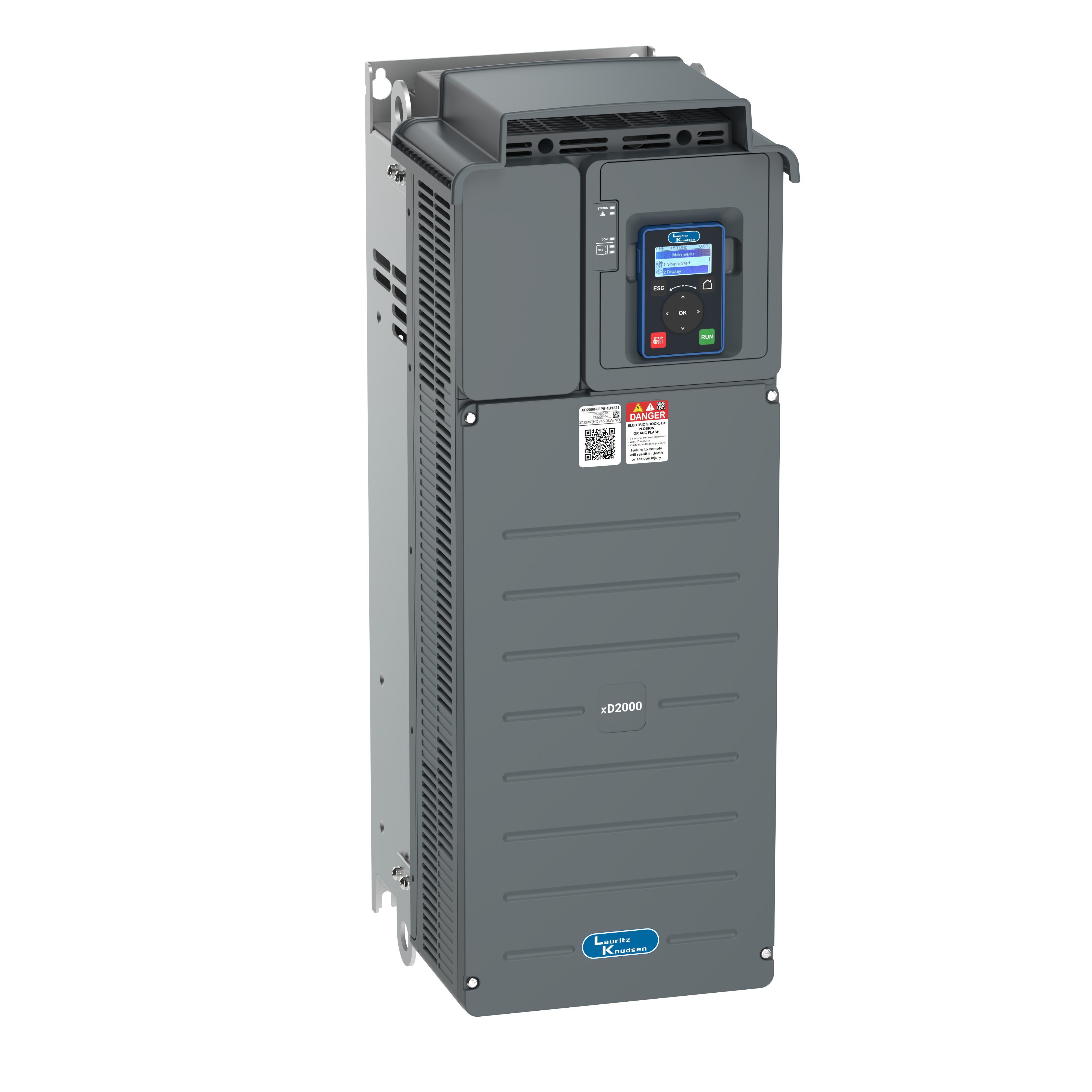 XD2000-61P5-4B1221 22kW/30kW 415V VFD — top view